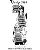 Girls Knitted Ripple Top Jumper Dress Pattern, Mail ORder Design 7484