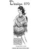 Three Color Poncho Pattern with Fringe, Mail Order Design 870