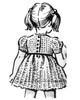 Back view of girls crocheted dress pattern
