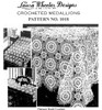 Crochet Bedspread, Tablecloth Medallion Pattern, Laura Wheeler 1018