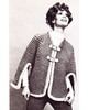 Knitted Cape Pattern with two buckle strap closures.