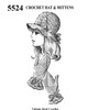 Crochet cloche and mittens pattern in shell stitch.  Anne Cabot 5524