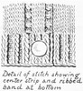Diagram of pattern stich of childs knitted sweater.
