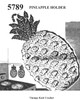Illustration of crochet potholder pattern in pineapple shape & motif