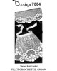 Filet Crochet Half Apron Pattern in Flower Motif, Design 7004