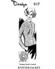 Textured jacket knitting pattern Design 917