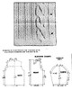 Cable panel in knitted jacket illustration with layout chart