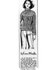 Mail Order Design 794 Knitted Pullover Pattern Newspaper Advertisement