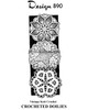 Two crochet, one filet doily pattern, 2 small sizes each, Design 890`