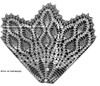 Pattern stitch illustration of small pineapple centerpiece doily