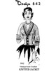 Jiffy Knit Jacket Pattern, Mail Order Design 842