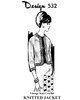 Plus Size Knitted Jacket Pattern in Stockinette Stitch