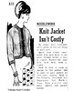 Mail Order Design 532 Knitted Jacket Pattern Newspaper Advertisement