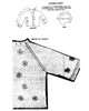 Illustation of knitted baby jacket with daisy embroidery
