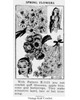 Mail Order pattern no E-1115, crocheted flowers newspaper advertisement