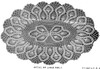 Illustration of large pineapple doily in oval shape