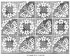 Filet Butterfly Flower Tablecloth Pattern Illustration for Alice Brooks Design 7126