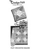 Filet Crochet Rose Square Pattern Design 769