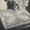Filet Crochet Centerpiece Doily pattern, square, shadow filet
