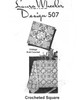 Rose File Crochet Tablecloth Square Pattern Design 507