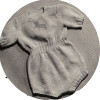 Knitted Baby Romper Pattern with Short Sleeves