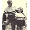 Father Son Big Needle Hockey Sweater Pattern 