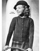 Girls Vintage Knitted Cardigan Pattern 