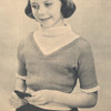 Vintage Knitting Pattern Girls Short Sleeve Pullover