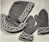 Vintage Knit Smocked Helmet Gloves Pattern 