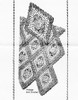 Mail Order Crochet Afghan Pattern, Diamond Medallions, Laura Wheeler 760
