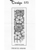 Crochet flower medallions afghan pattern, Mail Order 573