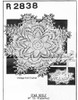 Mail Order Knitted Doily Pattern, Star Motif,  No R2838