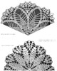 Illustration of round and oval crochet doilies