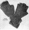 WWII Knitted Fingerless Gloves Pattern, Marksman 