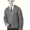 Mans Ribbed Cardigan Knitting pattern 