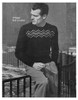 Vintage Knitted Mans Pullover Pattern 