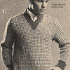 Vintage Mans Knitting Pattern for Checked Pullover