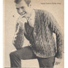 Mans Vintage Cable Paneled Cardigan Knitting Pattern 