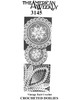 Pineapple Bordered Crochet Doilies Pattern, Large & Small No 3145