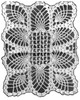 Pineapple crocheted mat pattern illustration, Design 634