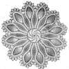 Illustration of large pinwheel centered doily pattern