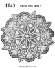 Crochet Centerpiece Doily in Violets Motif