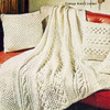 Aran Afghan Knitting Pattern, Vintage 1960s