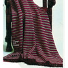 Knitting Pattern, Easy Striped Afghan Pattern 