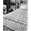 Knitted Zig Zag Bedspread Pattern, Vintage 1950s