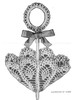 Illustration of crochet parasol planter