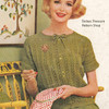 Knitted Short Sleeve Blouse Pattern