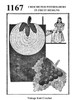 Tomato and Grapes Crochet Potholders Pattern, Needlework Bureau 1167