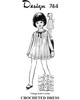 Girls Sleeveless Crocheted Dress Pattern, Design 744