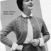 Misses Knitted Cable Jacket Pattern